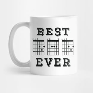 Best Dad Ever Guitar DAD Chords Tab Light Theme Mug